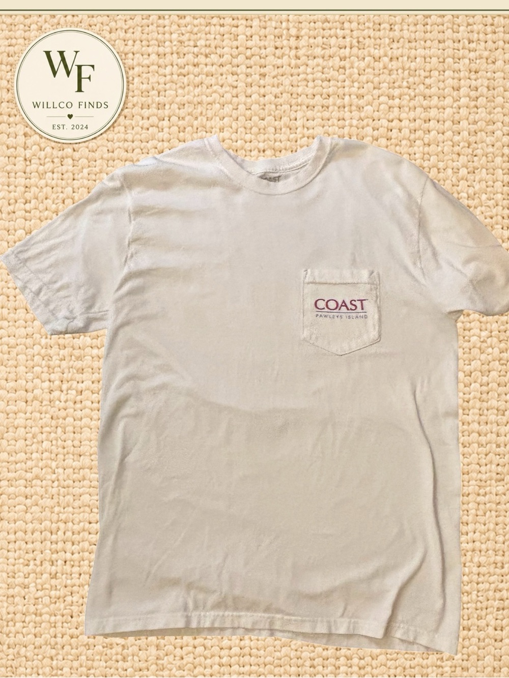 Coast Pocket Tee — Men's White Short-Sleeve Crewneck